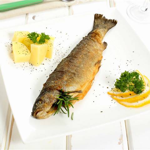 rout with side dish in whole